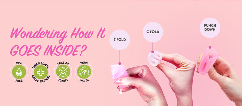 This is the smallest menstrual cup fold but there are many, many possi