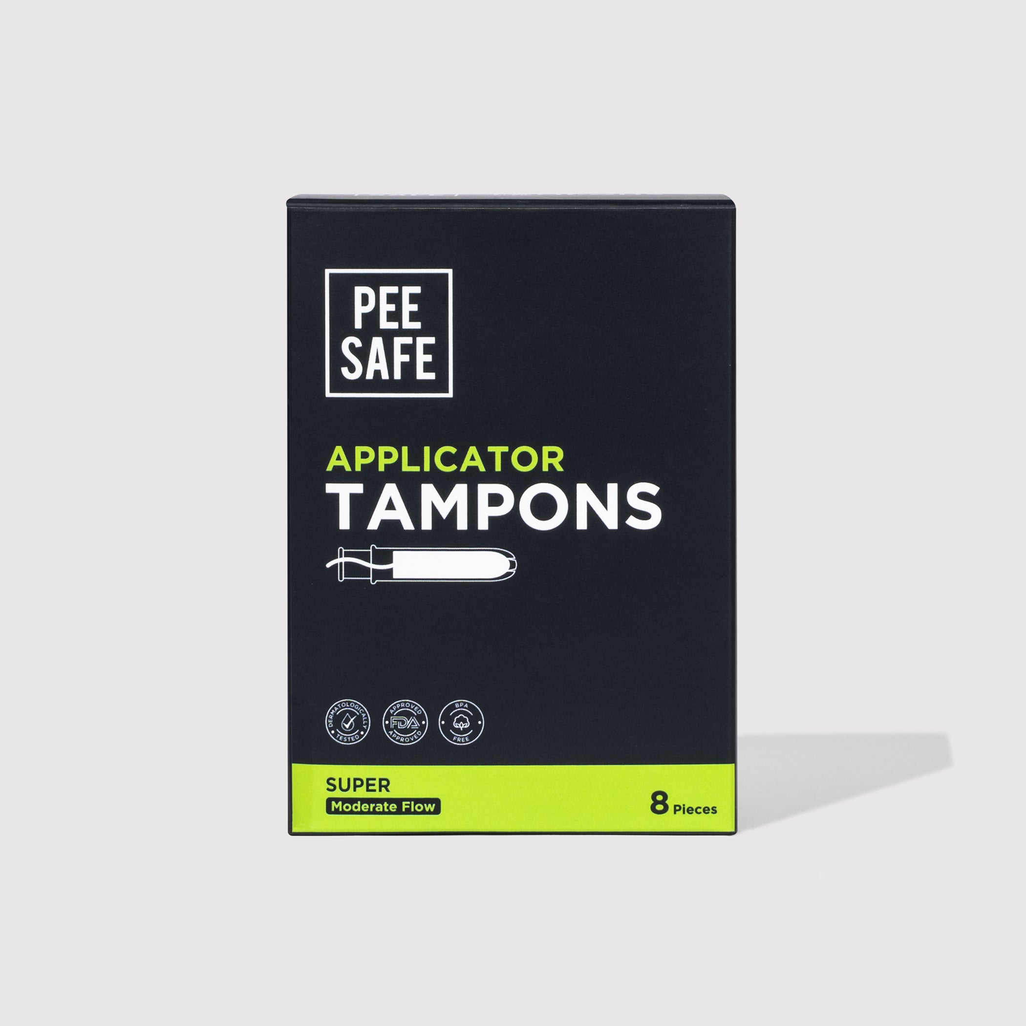 Pee Safe Applicator Tampons - Super (8 Tampons)