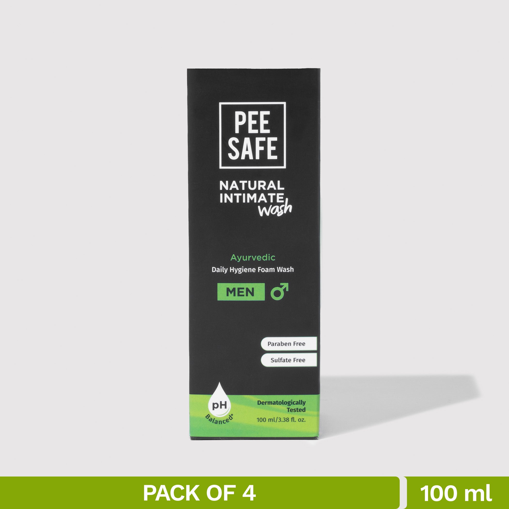Pee Safe Daily Natural Intimate Wash For Men (Pack of 4)