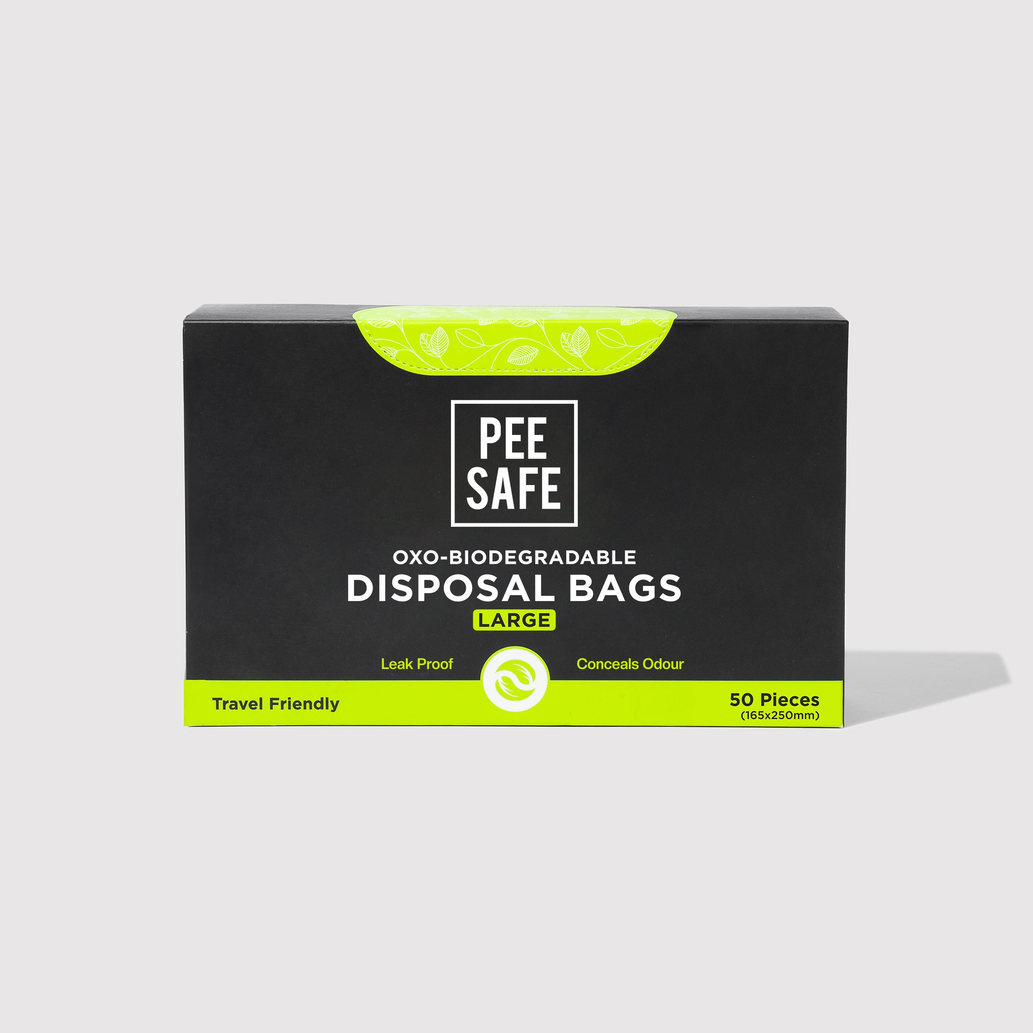 Pee Safe Oxo-Biodegradable Disposable Bags - 50 Bags (Large)