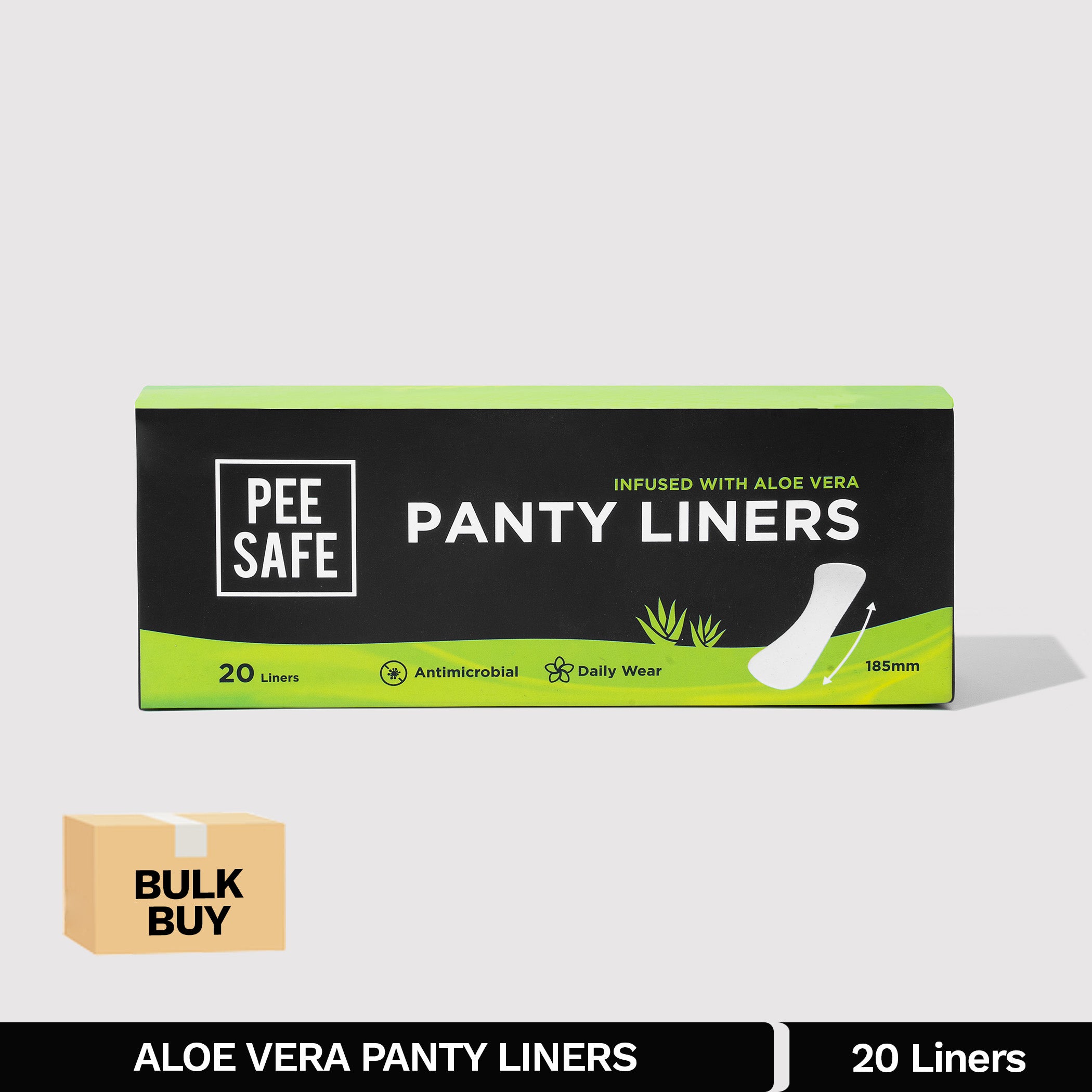 Pee Safe Aloe Vera Panty Liners (20 Liners) - BULK BUY