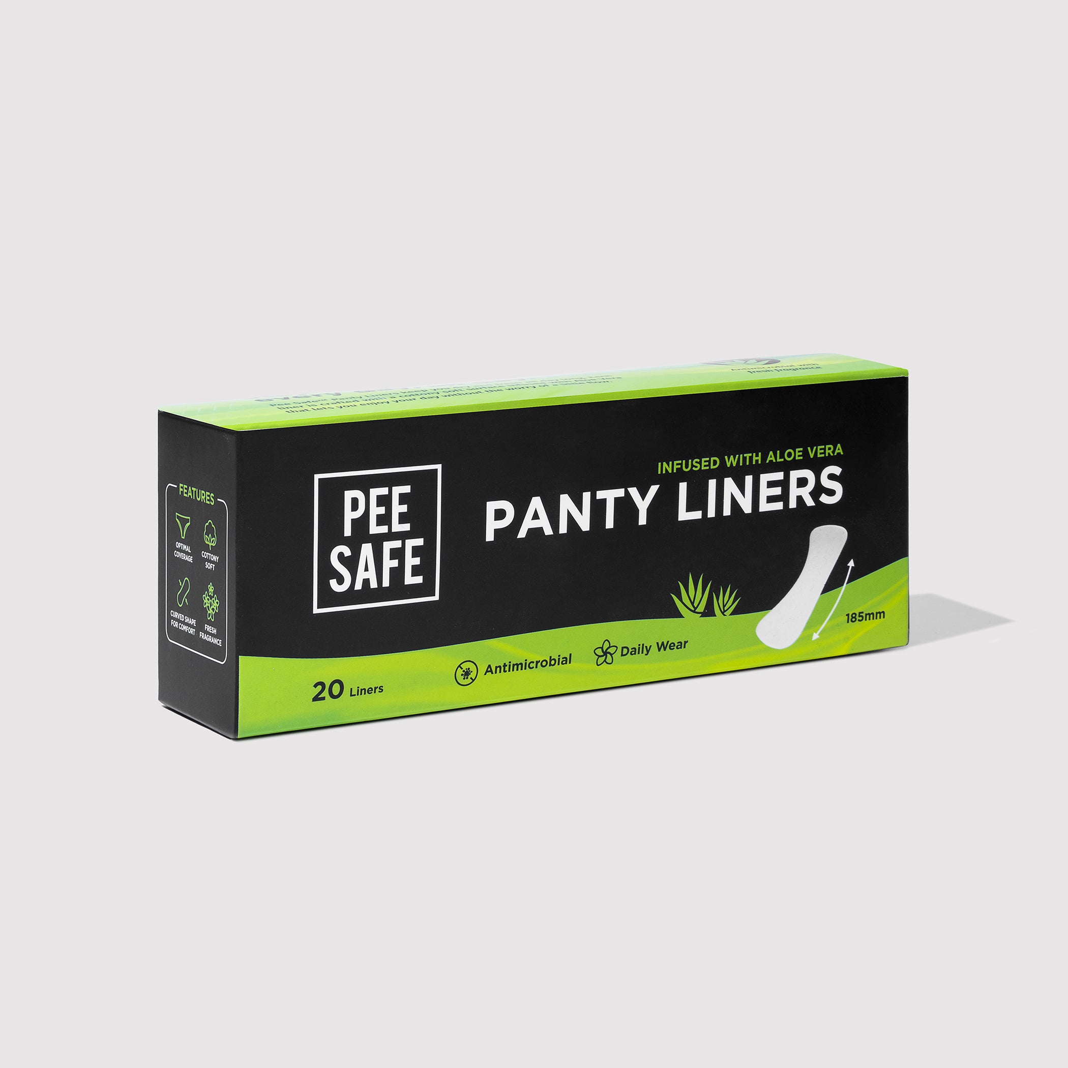 Pee Safe Aloe Vera Panty Liners (20 Liners) - BULK BUY