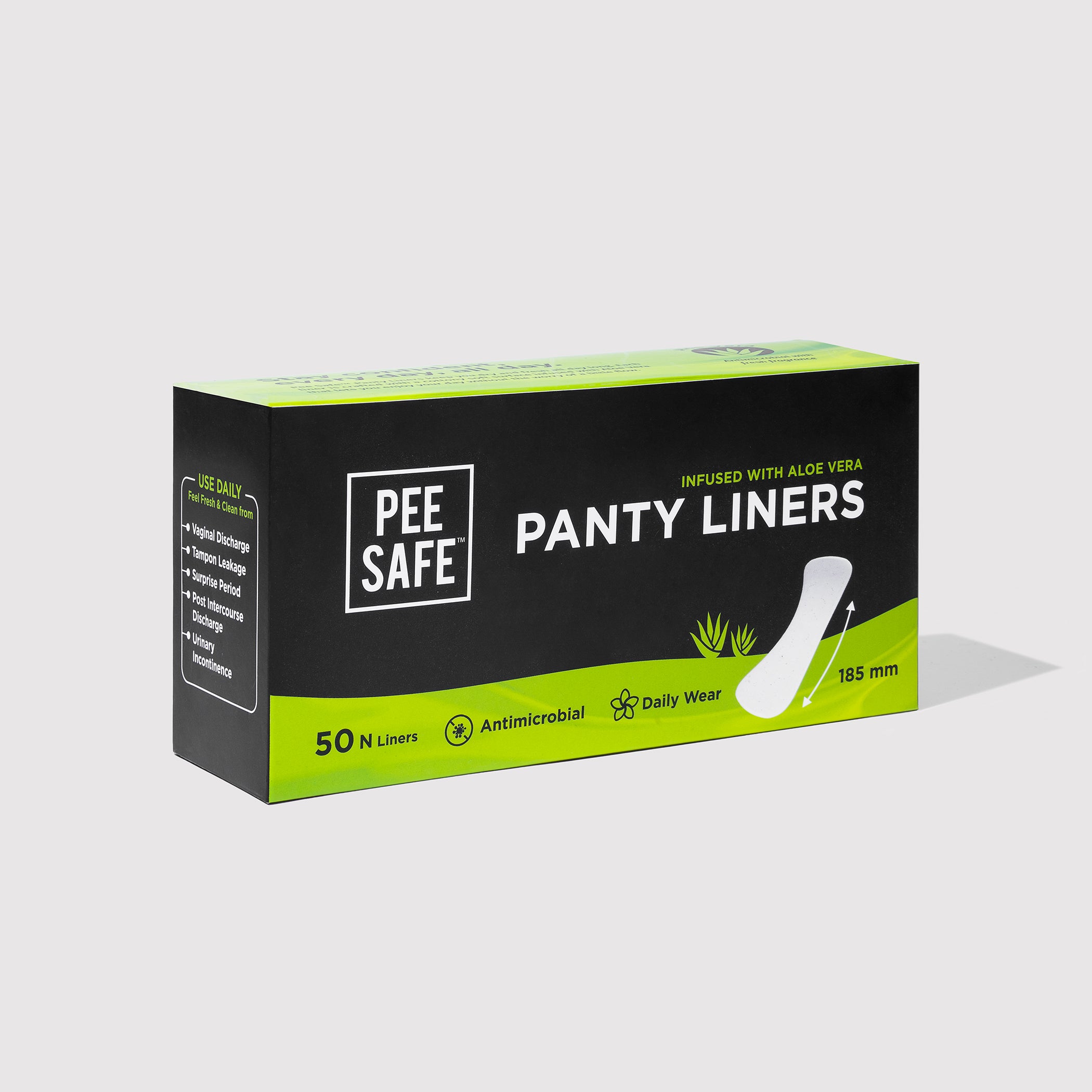 Pee Safe Aloe Vera Panty Liners (50 Liners) - BULK BUY