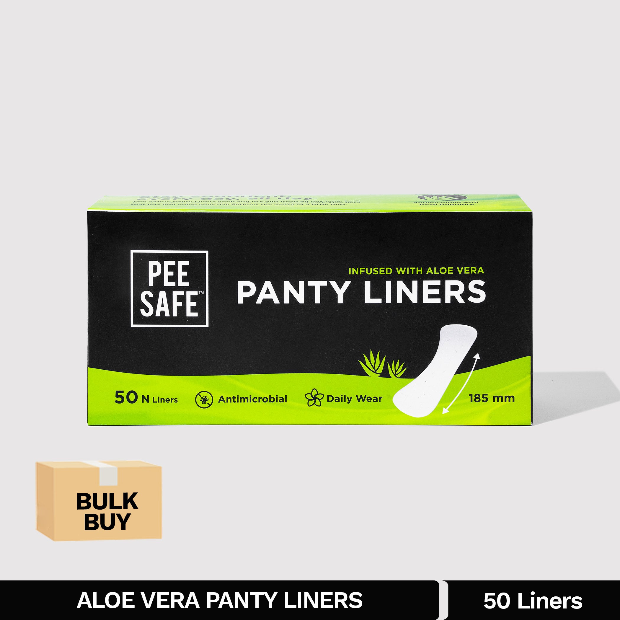 Pee Safe Aloe Vera Panty Liners (50 Liners) - BULK BUY