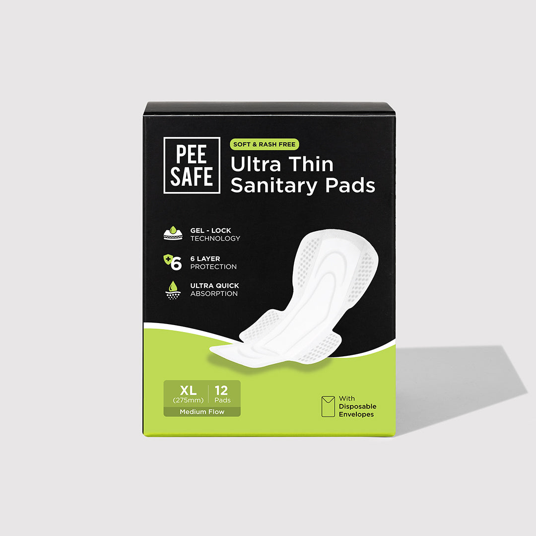 Pee Safe Ultra Thin Sanitary Pads - XL (12 Pads)