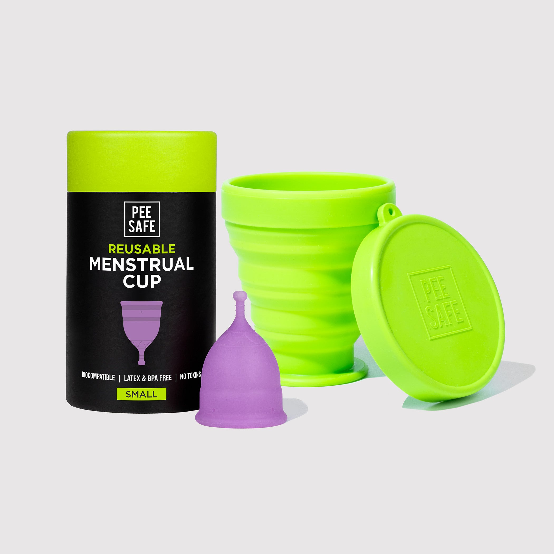 Pee Safe Menstrual Cup (S) + Sterilizer Container
