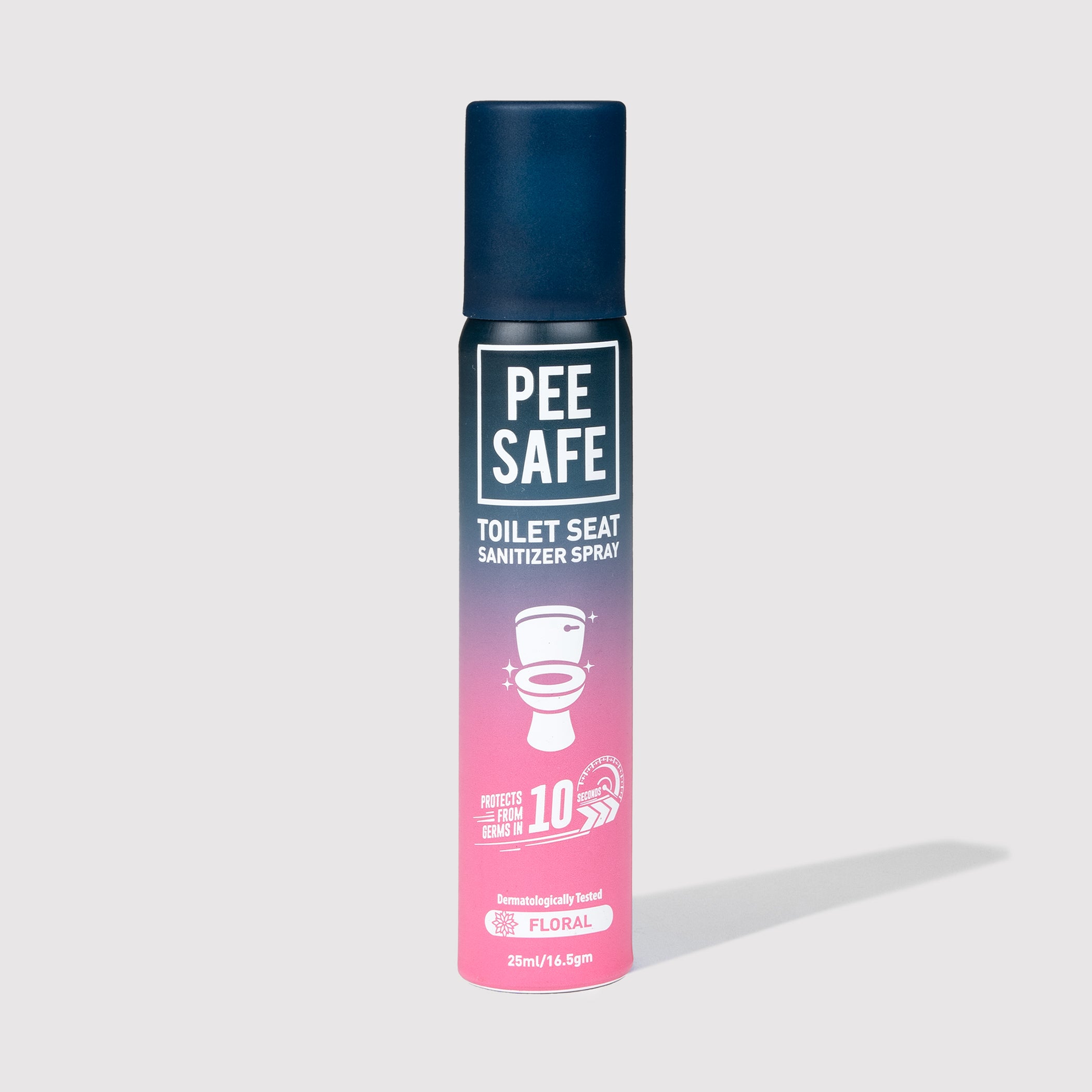 Pee Safe Mini Toilet Seat Sanitizer Spray (Floral) - 25 ML (Pack Of 12)