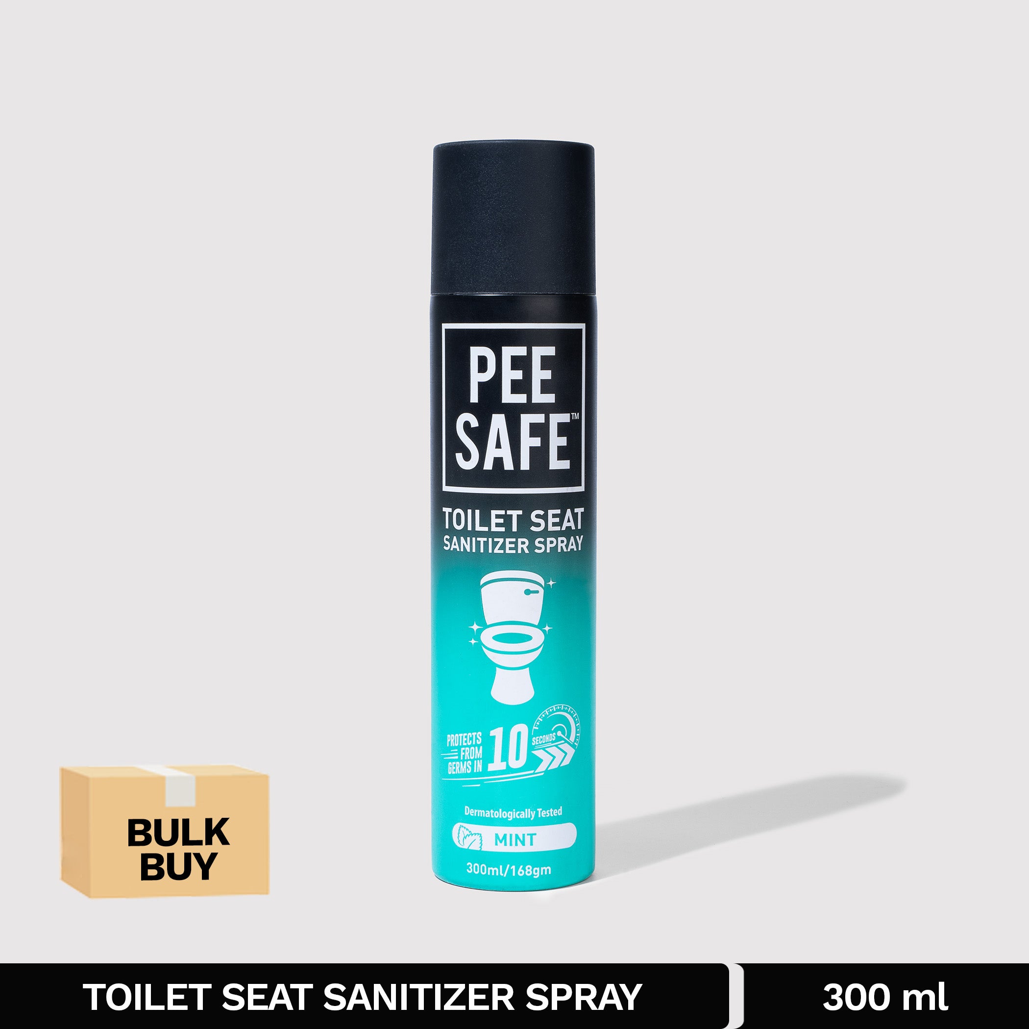 Pee Safe Toilet Seat Sanitizer Spray (Mint) - 300 ML - BULK BUY