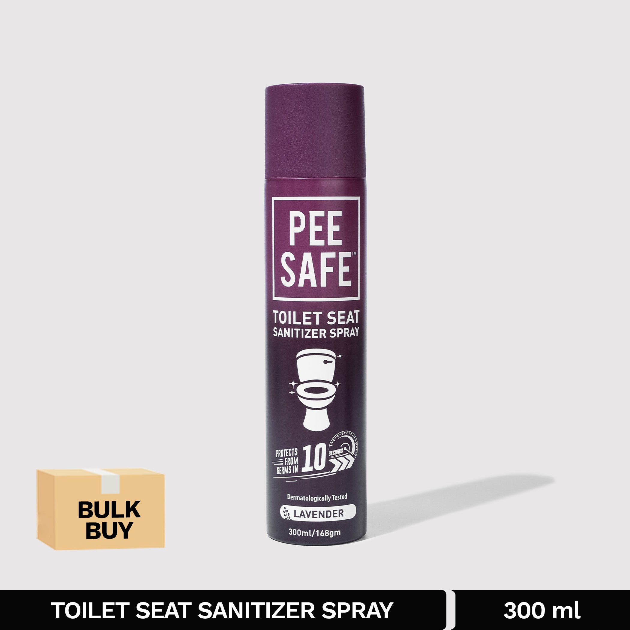 Pee Safe Toilet Seat Sanitizer Spray (Lavender) - 300 ML - BULK BUY