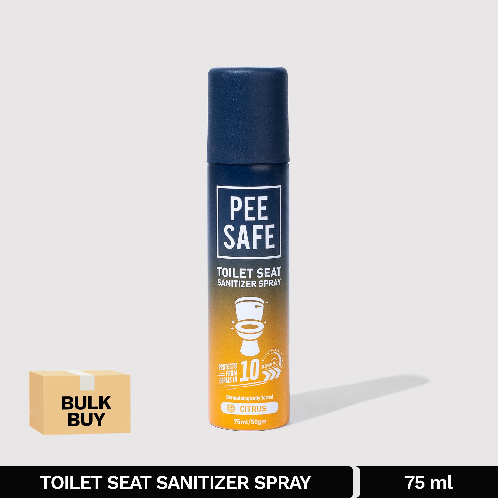 Pee Safe Toilet Seat Sanitizer Spray (Citrus) - 75 ML - BULK BUY