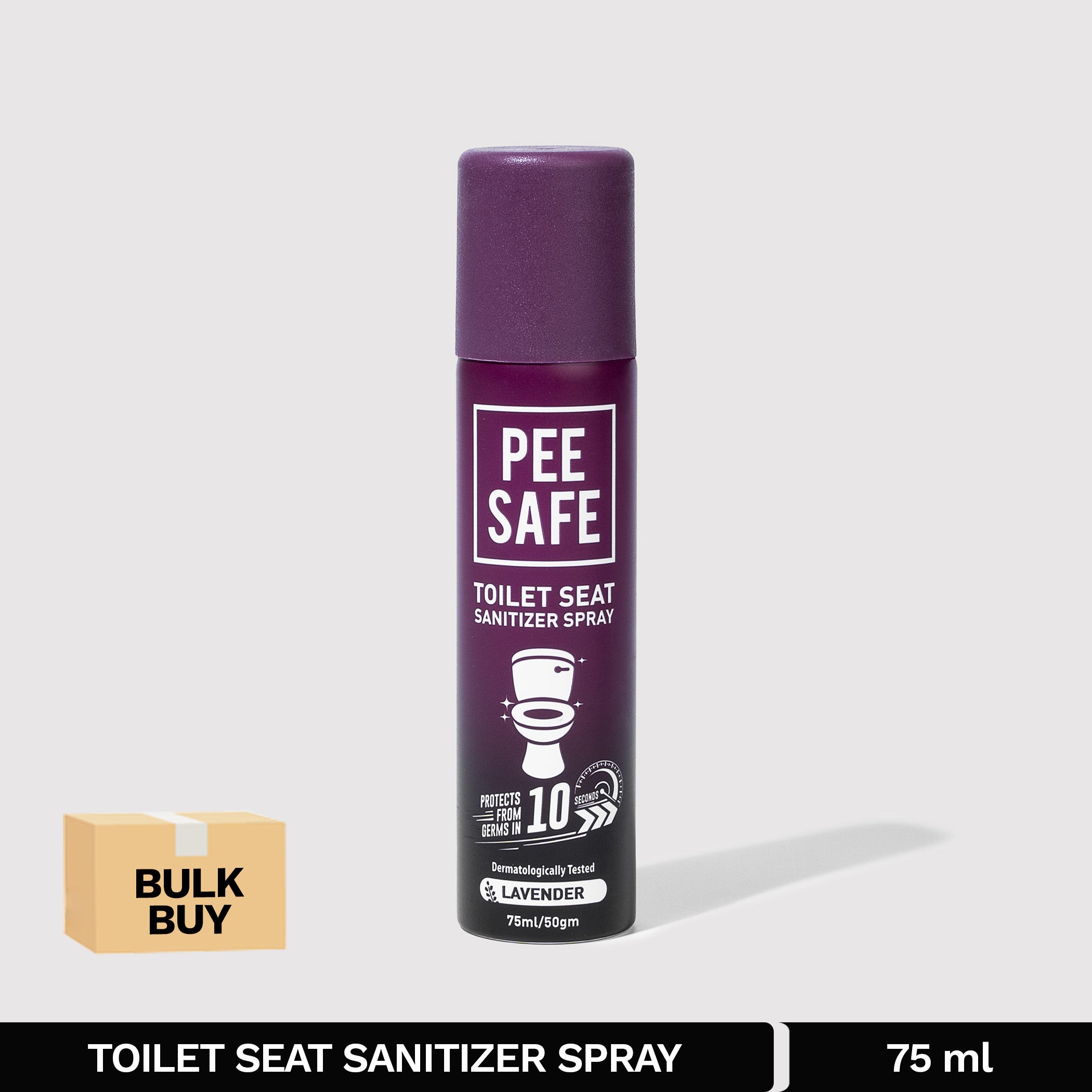 Pee Safe Toilet Seat Sanitizer Spray (Lavender) - 75 ML - BULK BUY