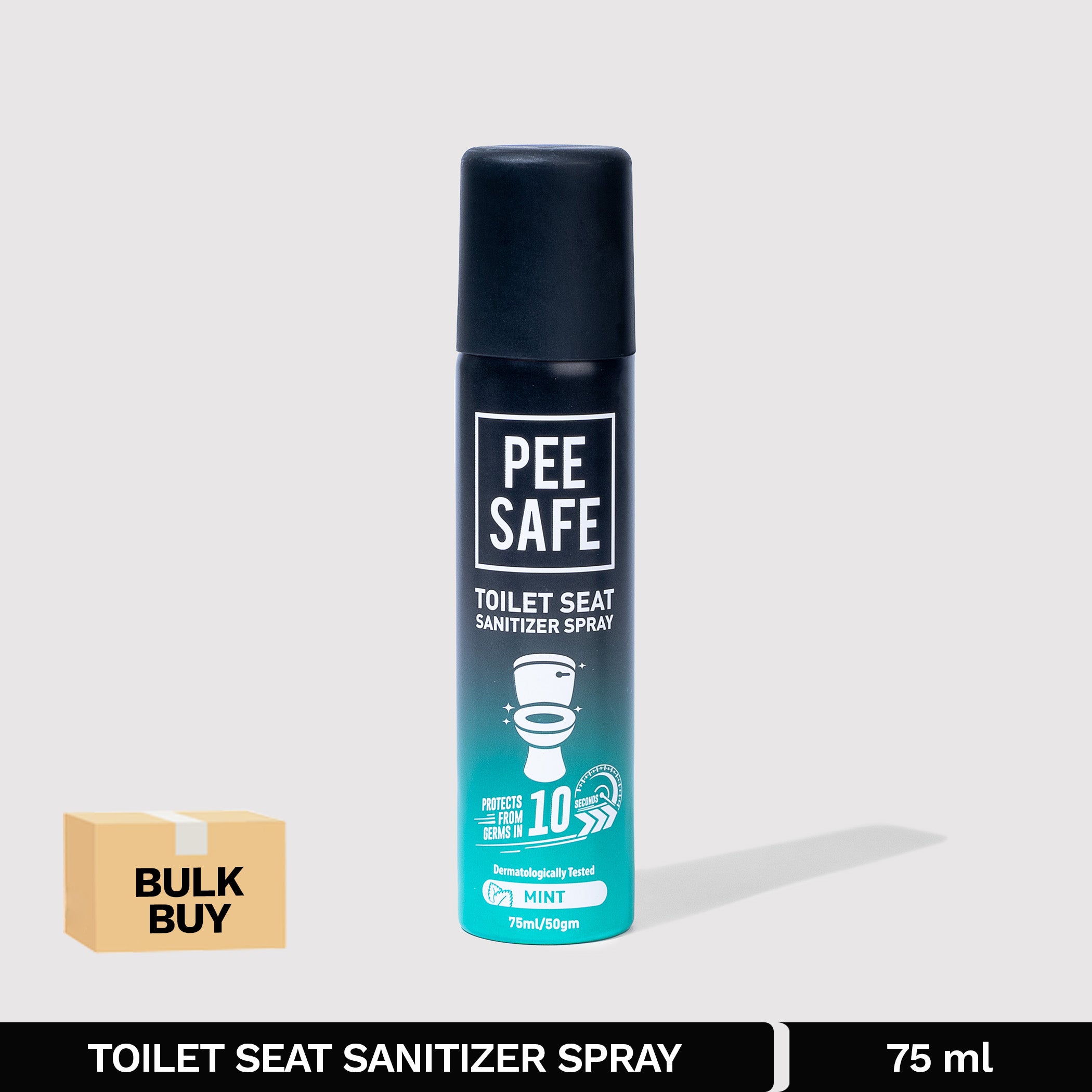 Pee Safe Toilet Seat Sanitizer Spray (Mint) - 75 ML - BULK BUY