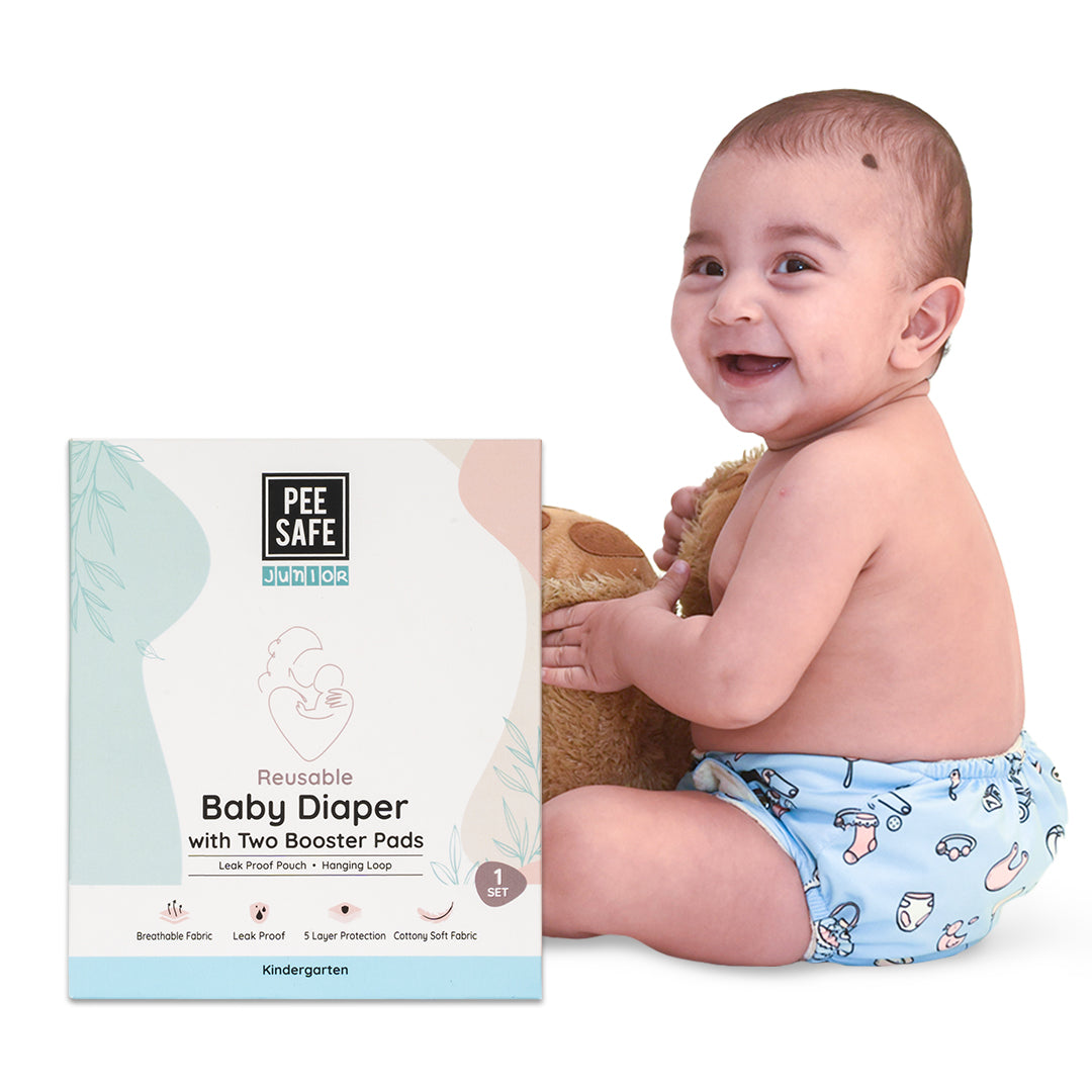 Safe-O-Kid Reusable Baby Cloth Diaper, Washable Pocket Nappy with  Adjustable Snap Buttons White & Blue “ – Baby Safety Products Online India,  Baby Care Products at Safe O Kid